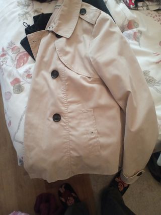 Gabardina Beige Stradivarius Talla L