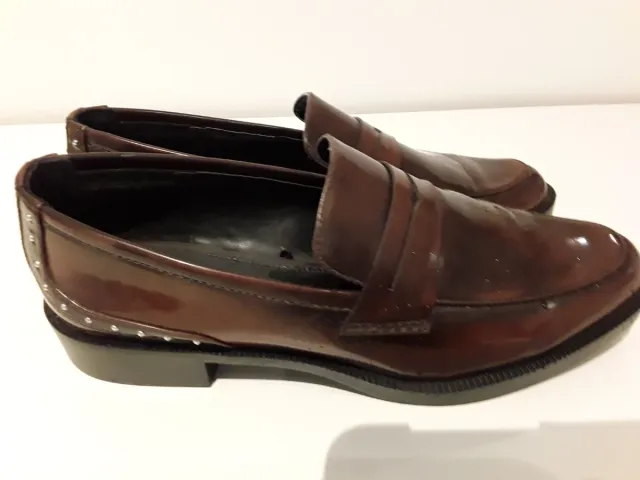 Mocasin Mujer Zara Marrón