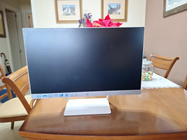 Monitor HP 23 Plata y Blanco + cable HDMI