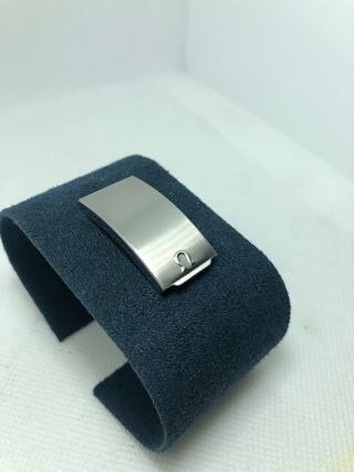 Clasp fibbia cinturino Omega Argento