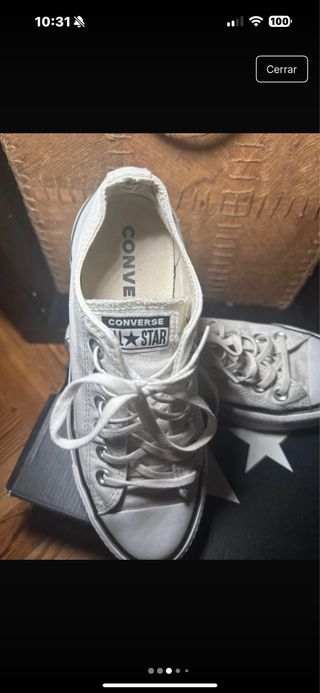 Converse blancas plataforma doble uso