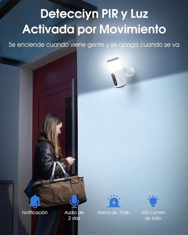 CÁMARA DE VIGILANCIA WIFI 4K ULTRA HD EXTERIOR CON