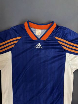 Maglia Adidas Vintage Blu Arancione Taglia M