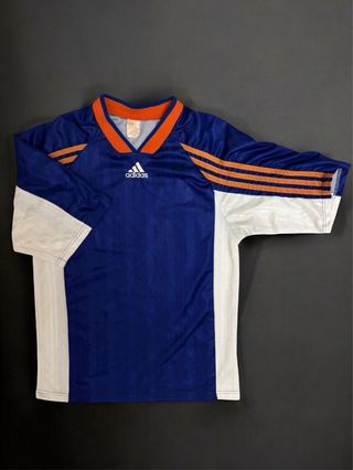 Maglia Adidas Vintage Blu Arancione Taglia M