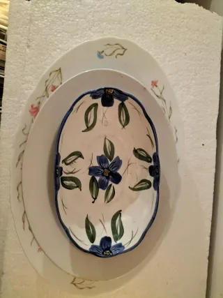 3 Vassoi Vintage Ceramica e Arcopal