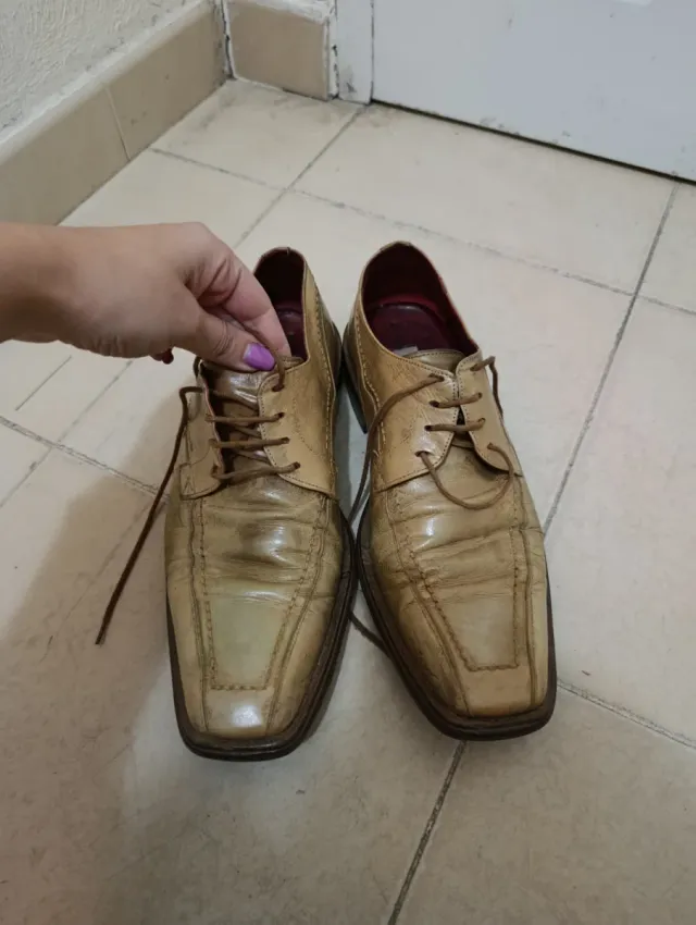 Zapatos de vestir hombre beige