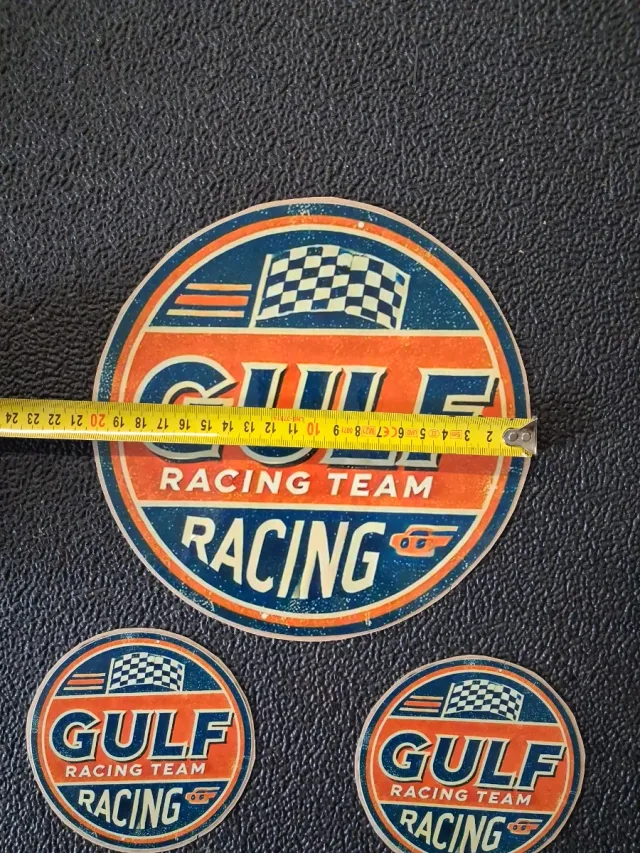 Set 3 Adesivi Vintage Gulf Racing