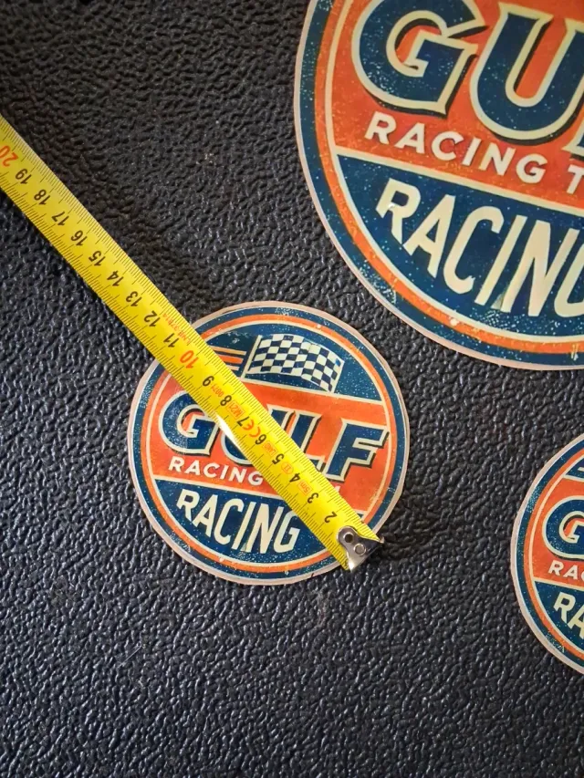 Set 3 Adesivi Vintage Gulf Racing