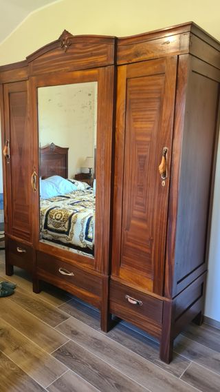 intera camera noce 1930 Armadio letto e comodini