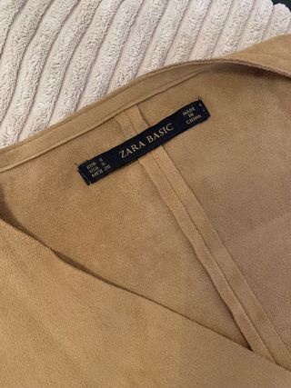 Chaqueta Capa Flecos Antelina