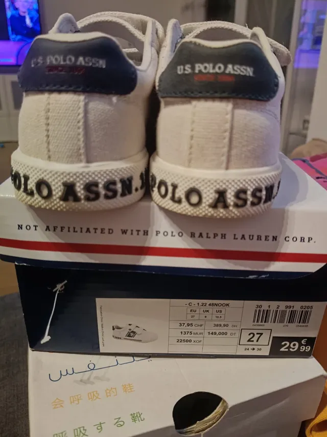 Zapatillas Polo 1890 Velcro Niños Talla 27