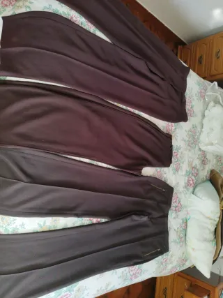 3 Pantalones marrones mujer Talla L 38/40