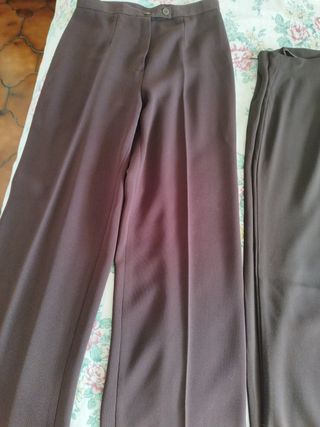 3 Pantalones marrones mujer Talla L 38/40