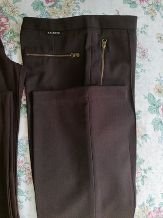 3 Pantalones marrones mujer Talla L 38/40