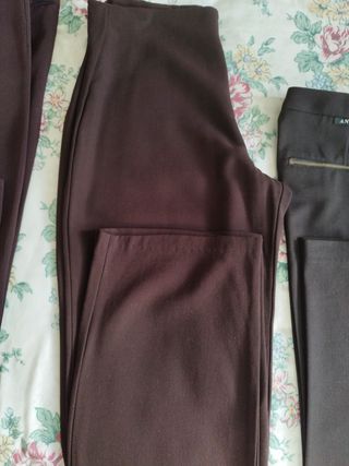 3 Pantalones marrones mujer Talla L 38/40