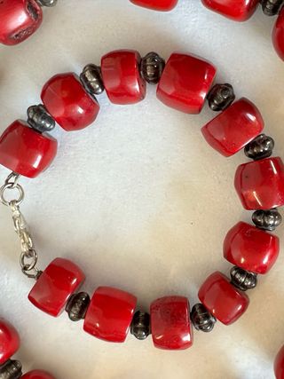 Set Corallo Bambù Vintage Rosso