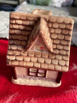 Casetta portacandele in ceramica