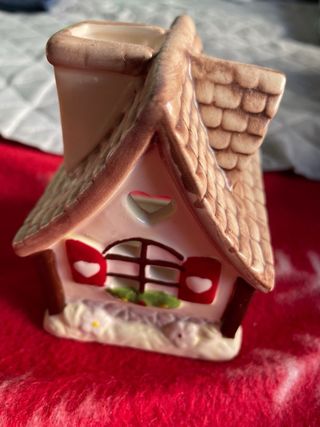 Casetta portacandele in ceramica