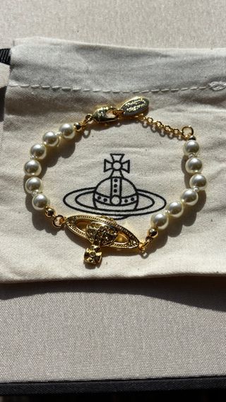Vivienne Westwood pulsera gold-tone con perlas