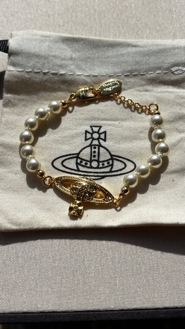 Vivienne Westwood pulsera gold-tone con perlas