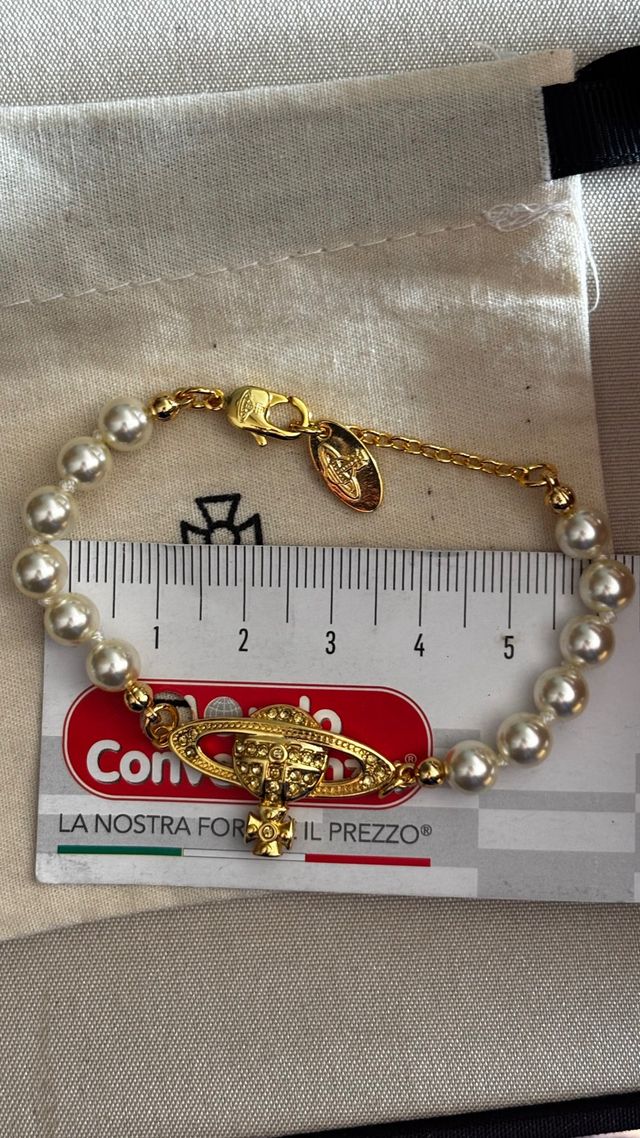 Vivienne Westwood pulsera gold-tone con perlas