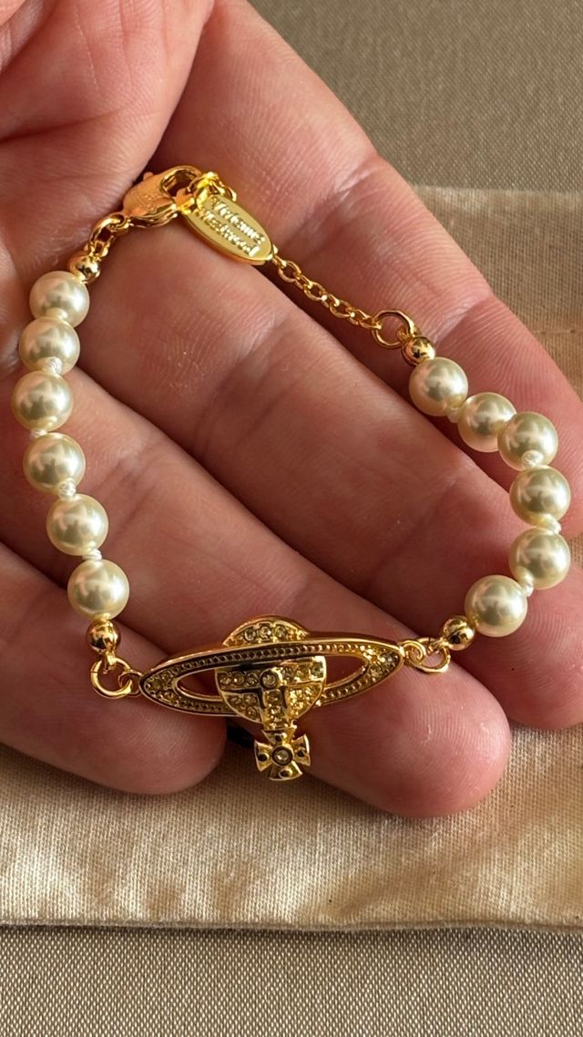 Vivienne Westwood pulsera gold-tone con perlas