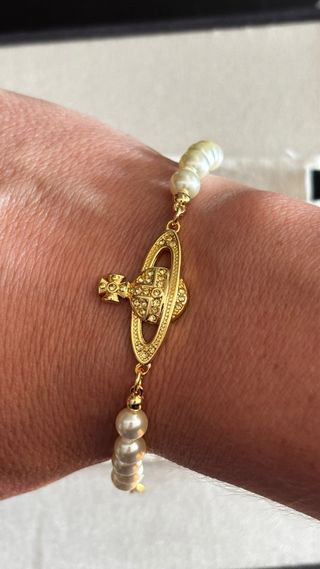 Vivienne Westwood pulsera gold-tone con perlas