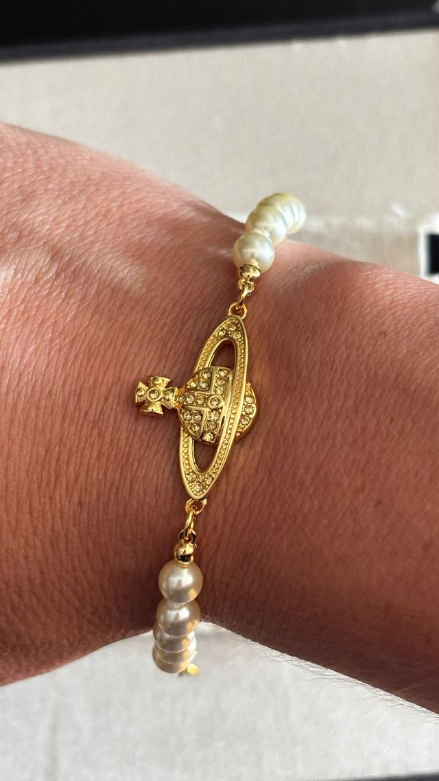 Vivienne Westwood pulsera gold-tone con perlas