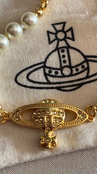 Vivienne Westwood pulsera gold-tone con perlas