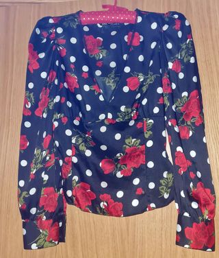 Camisa Zara lunares y flores