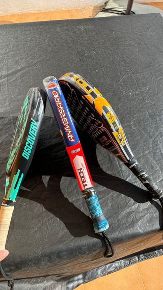 Lote 3 Raquetas de Pádel Dunlop, Nox, Fibertech
