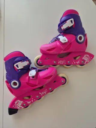 Patines en línea Oxelo niña rosa y morado 28-39