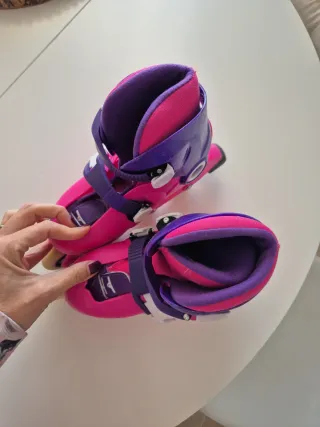 Patines en línea Oxelo niña rosa y morado 28-39