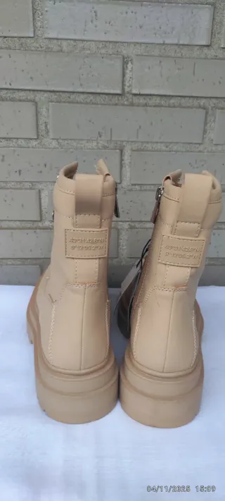 Botas Pull&Bear Beige Talla 36 Nuevas