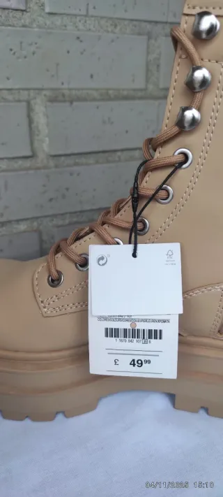 Botas Pull&Bear Beige Talla 36 Nuevas