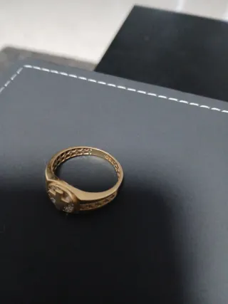 Anillo Oro 18k Cruz Diamantes