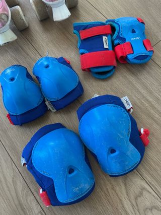 Patines rosas niña con protecciones