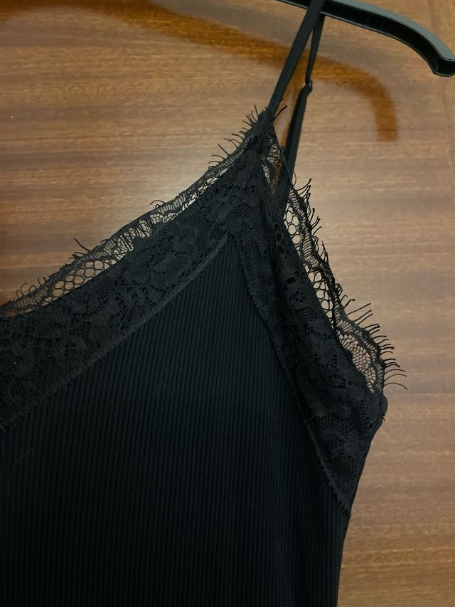 Mono negro Stradivarius S encaje