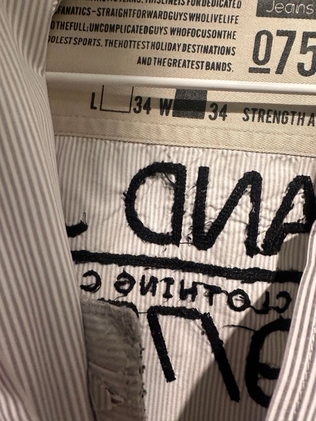 Camisa Jack & Jones Rayas Grises Talla como M-L