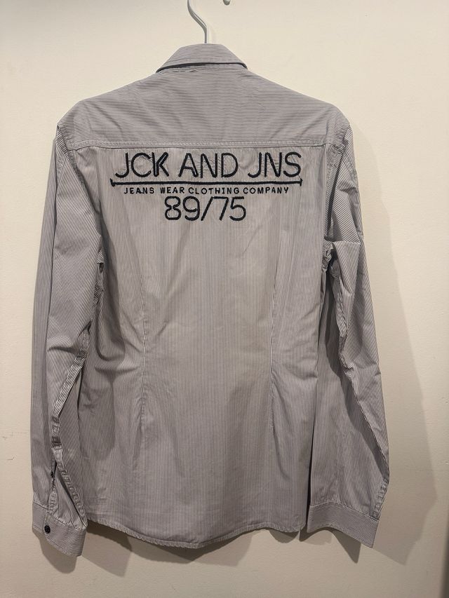 Camisa Jack & Jones Rayas Grises Talla como M-L