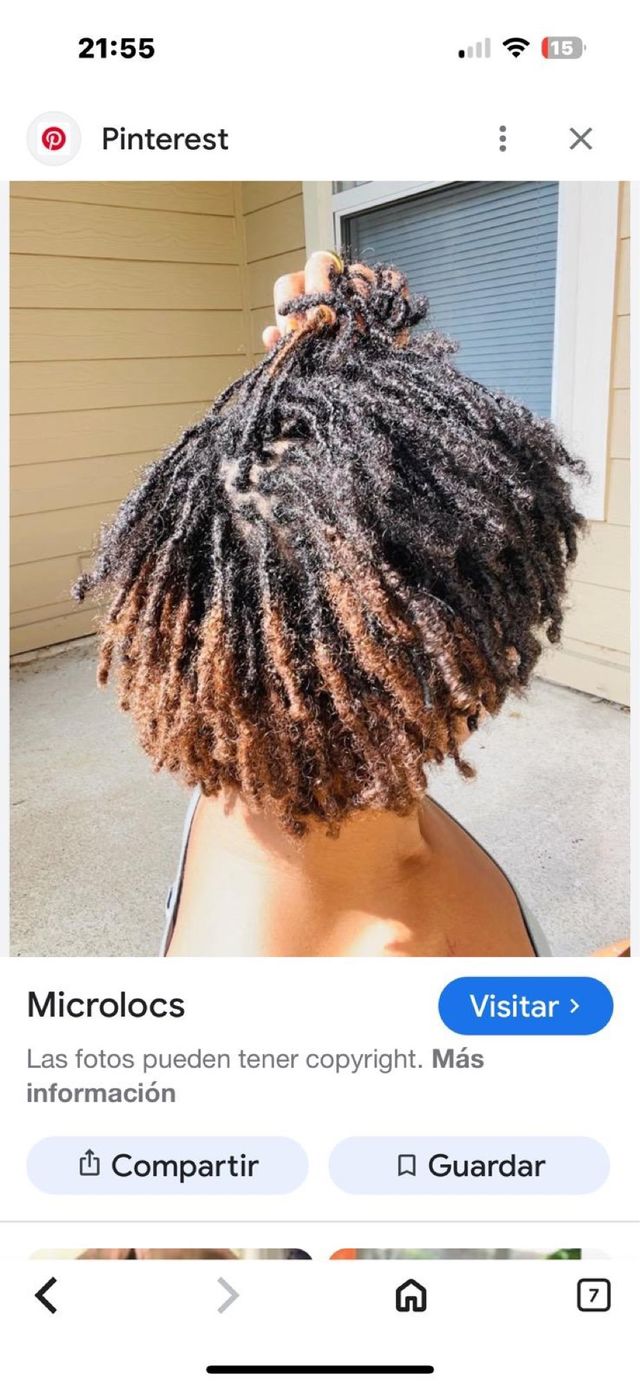 Peluca Rastas Ombré Marrón 35cm