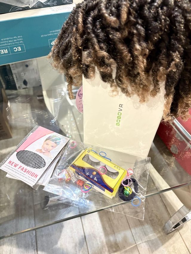 Peluca Rastas Ombré Marrón 35cm