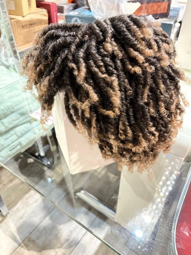 Peluca Rastas Ombré Marrón 35cm