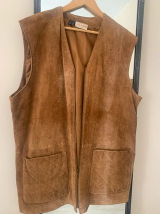 Chaleco de piel Promiss marrón