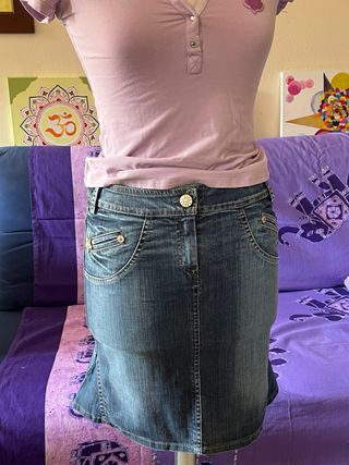 Gonna lunga in jeans