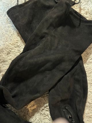 Stivali scamosciati neri alti