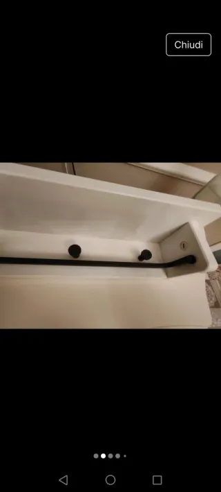 Appendiabiti bianco con mensola