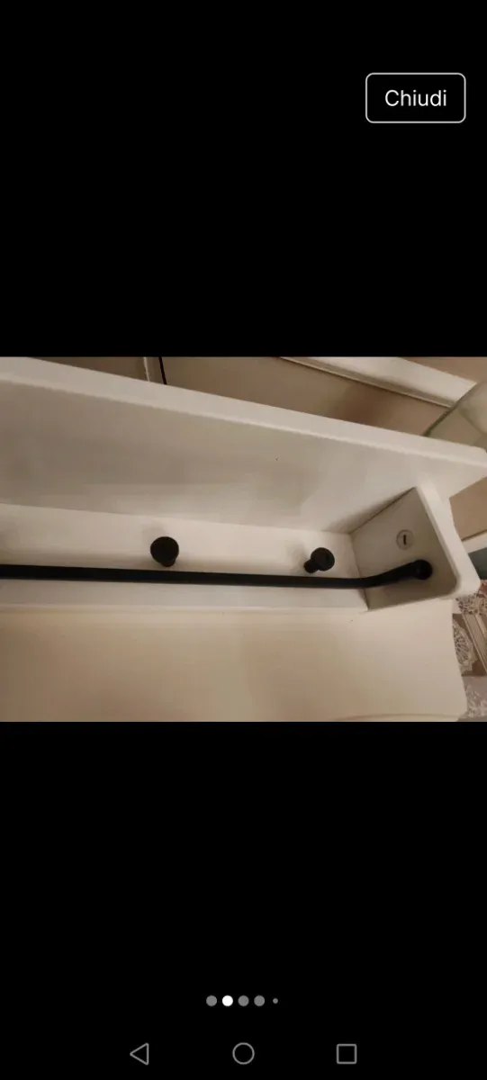 Appendiabiti bianco con mensola