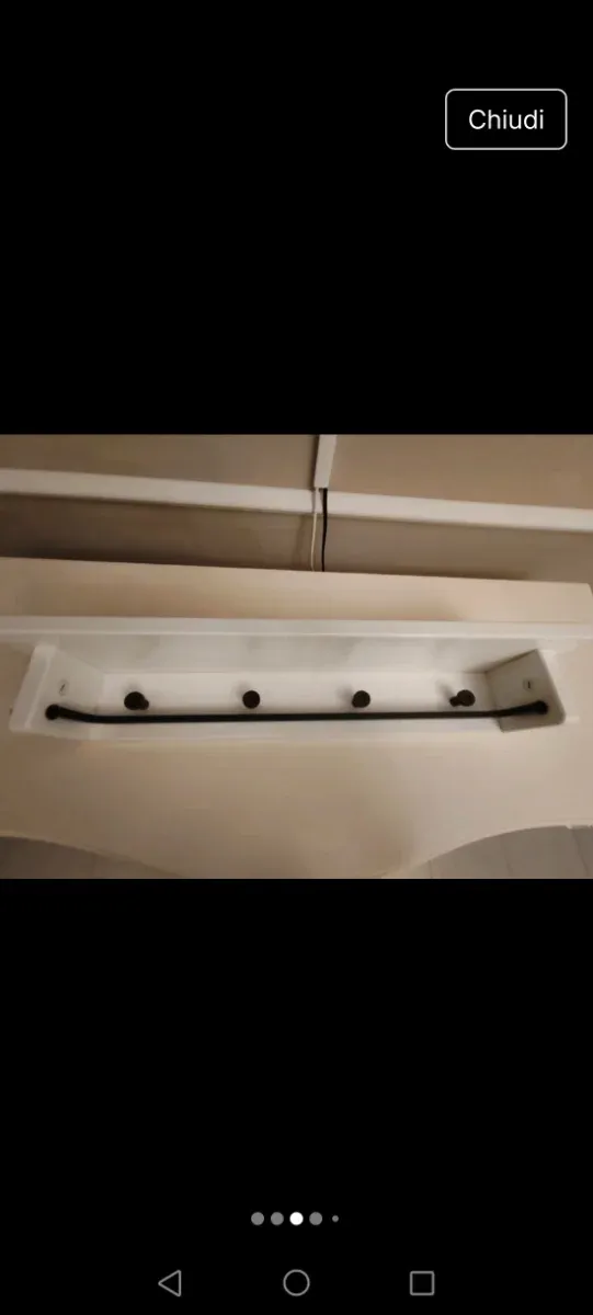 Appendiabiti bianco con mensola