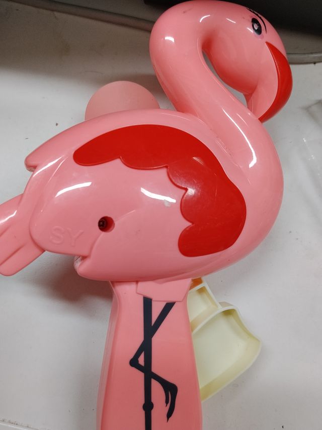 Ventilador de mano flamenco rosa
